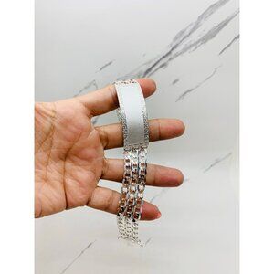 925 Sterling Silver Bracelet ID Plate